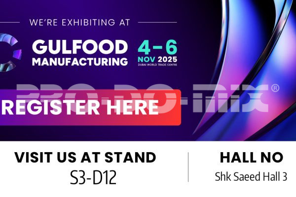 PRO-DO-MIX<sup>®</sup> a Gulfood Manufacturing 2025 a Dubai: agitatori verticali per il Food & Beverage