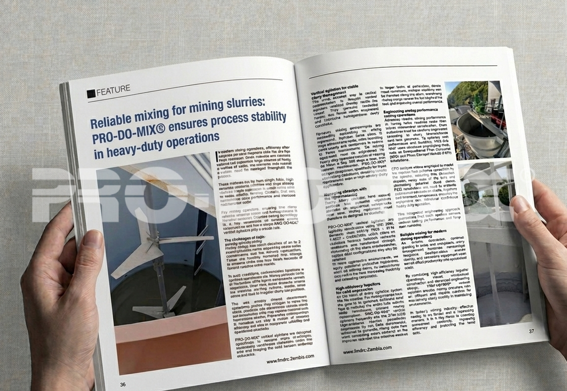 Gli agitatori verticali PRO-DO-MIX su First Mining Zambia